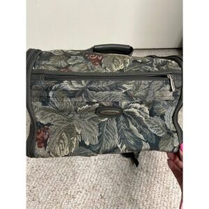 Jaguar Tapestry Travel Bag Floral Print Carry‎ On Luggage Vintage Style